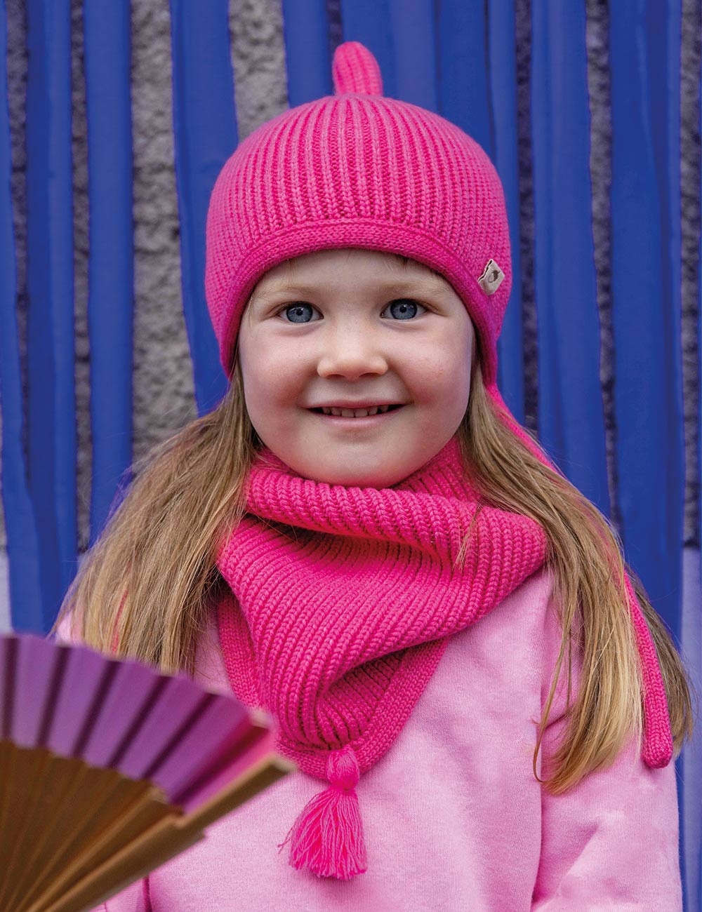 Kindermütze PINNI aus 100% weicher Bio - Oh Chapô Merinowolle – pink