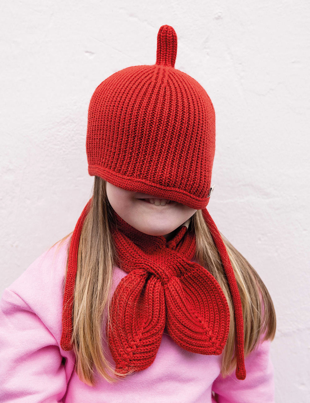 BOW SCARF rust red