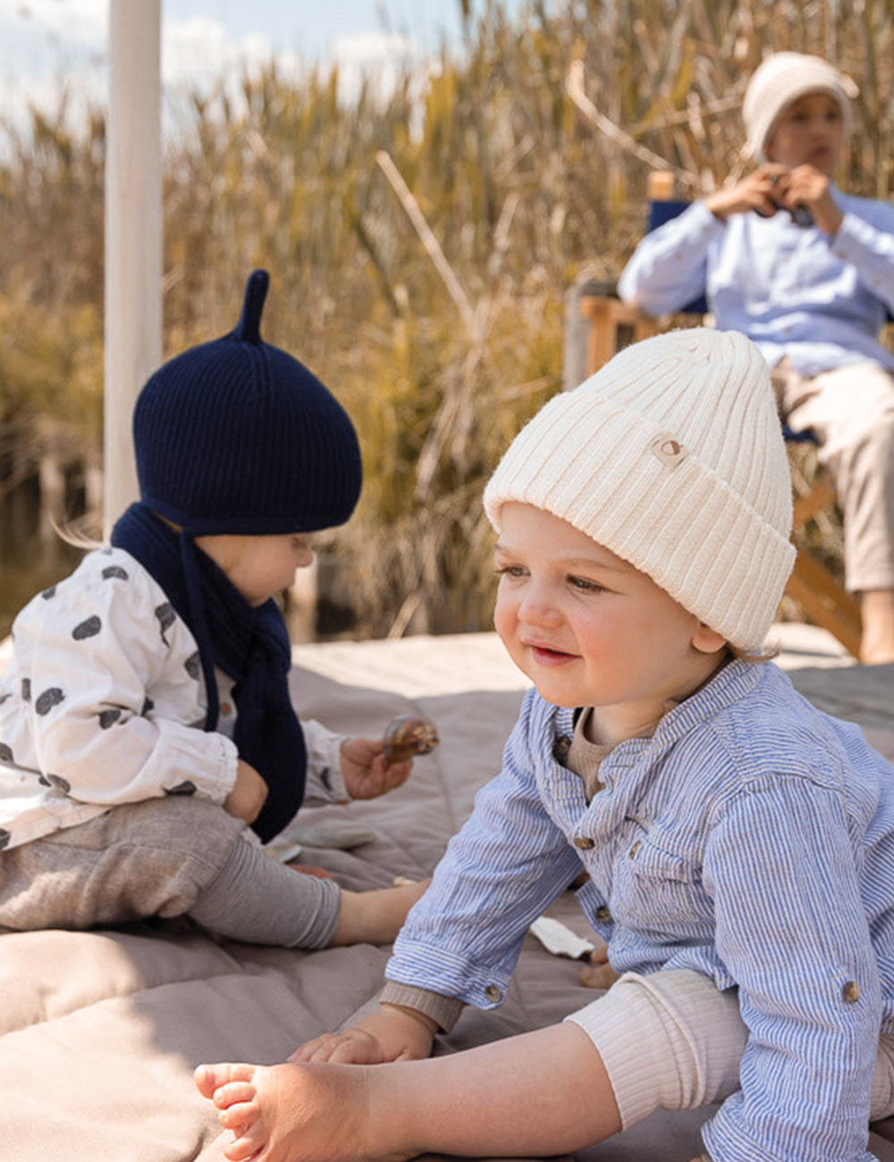 BEANIE pearl white